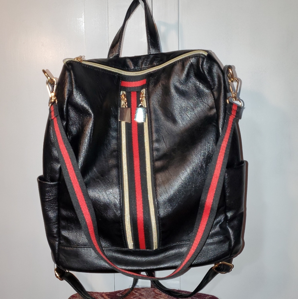 Backpack Leather Gorgeouse convertible Shoulder Bag